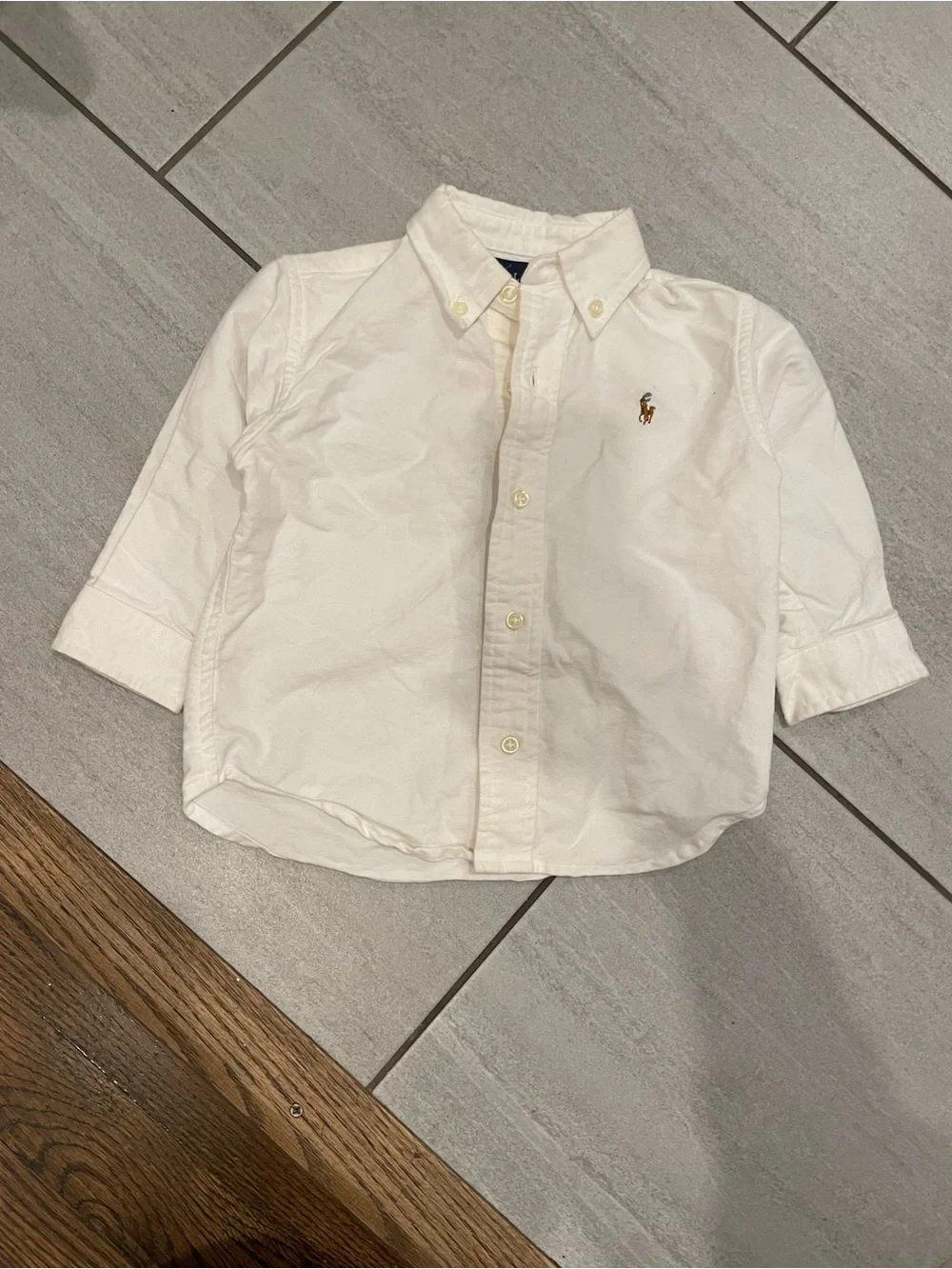 Ralph Lauren White Button-Down Oxford Shirt for Kids